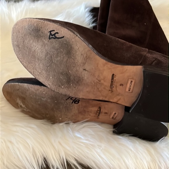 J.CREW HARPER SUEDE TALL BOOTS Size 9 ESTATE BROWN RIDING - Picture 5 of 6